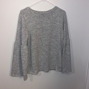 Grey oversized sleeve sweater